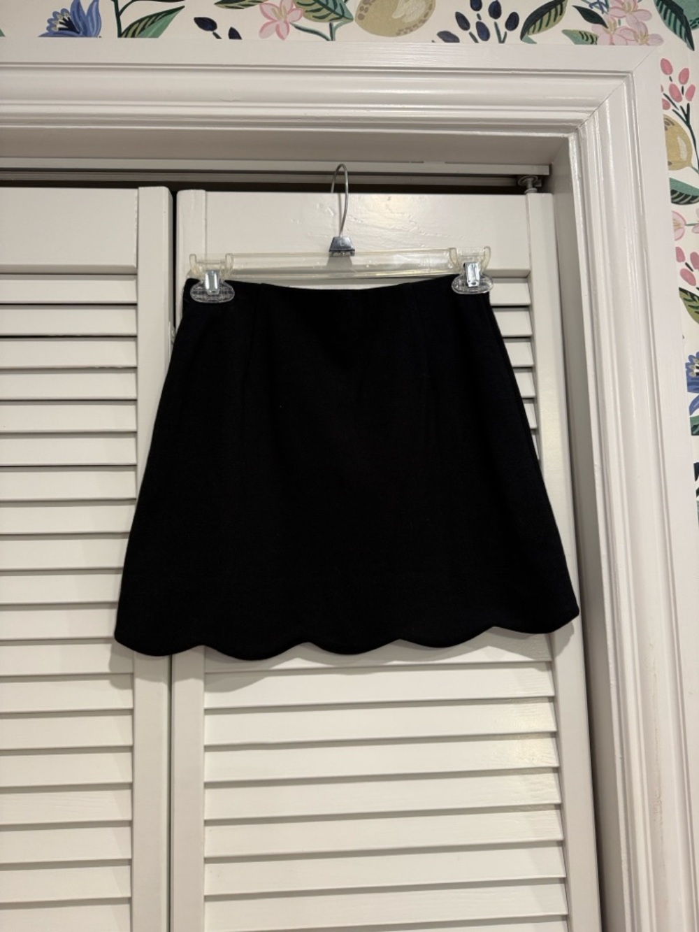 Topshop Black Scalloped Hem Mini Skirt